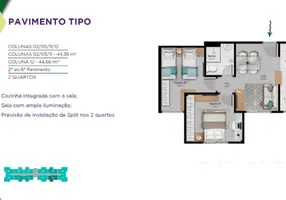 Foto 1 de Apartamento com 3 Quartos à venda, 56m² em Laranjeiras Velha, Serra