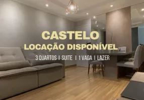 Foto 1 de Apartamento com 3 Quartos para alugar, 70m² em Castelo, Belo Horizonte