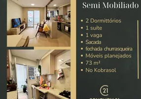 Foto 1 de Apartamento com 2 Quartos à venda, 73m² em Kobrasol, São José