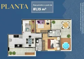 Foto 1 de Apartamento com 2 Quartos à venda, 81m² em Caiçaras, Belo Horizonte