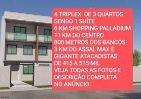 Foto 1 de Sobrado com 3 Quartos à venda, 82m² em Cidade Industrial, Curitiba