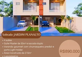 Foto 1 de Sobrado com 4 Quartos à venda, 215m² em Jardim Atlântico, Goiânia