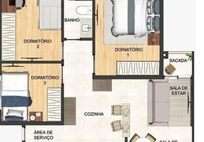 Foto 1 de Apartamento com 3 Quartos à venda, 57m² em Vila Perreli, Poá