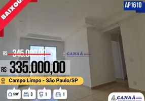 Foto 1 de Apartamento com 3 Quartos à venda, 52m² em Campo Limpo, São Paulo