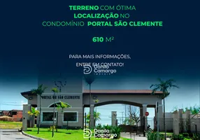 Foto 1 de Lote/Terreno à venda, 610m² em Portal de São Clemente, Limeira