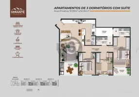 Foto 1 de Apartamento com 3 Quartos à venda, 92m² em Coqueiros, Florianópolis