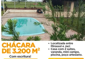 Foto 1 de Fazenda/Sítio com 2 Quartos à venda, 140m² em Area Rural de Mirassol, Mirassol