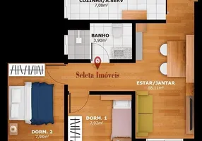 Foto 1 de Apartamento com 2 Quartos à venda, 53m² em Jardim Guanabara II, Rio Claro