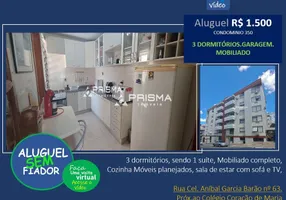 Foto 1 de Apartamento com 3 Quartos para alugar, 100m² em Menino Jesus, Santa Maria
