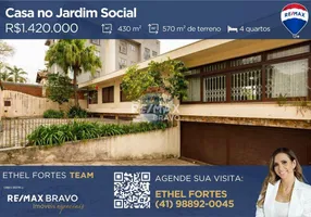 Foto 1 de Casa com 6 Quartos à venda, 430m² em Jardim Social, Curitiba