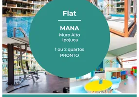 Foto 1 de Apartamento com 1 Quarto à venda, 29m² em Muro Alto, Ipojuca