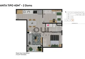 Foto 1 de Apartamento com 2 Quartos à venda, 40m² em Vila Cordeiro, São Paulo