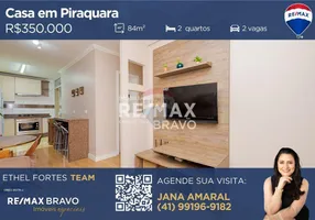 Foto 1 de Casa com 2 Quartos à venda, 84m² em Vila Santa Maria, Piraquara