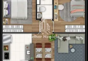 Foto 1 de Apartamento com 2 Quartos à venda, 39m² em Pompéia, Piracicaba