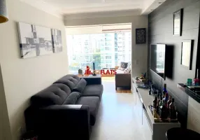 Foto 1 de Flat com 2 Quartos para alugar, 69m² em Campo Belo, São Paulo