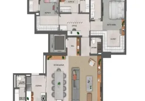 Foto 1 de Apartamento com 3 Quartos à venda, 162m² em Setor Marista, Goiânia