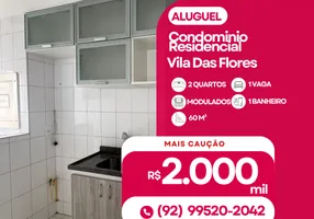 Foto 1 de Apartamento com 2 Quartos para alugar, 60m² em Compensa, Manaus