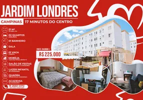 Foto 1 de Apartamento com 2 Quartos à venda, 51m² em Jardim Londres, Campinas