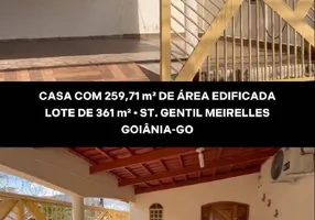 Foto 1 de Casa com 3 Quartos à venda, 259m² em Setor Gentil Meireles, Goiânia