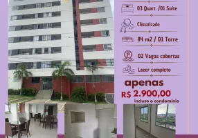Foto 1 de Apartamento com 3 Quartos para alugar, 84m² em Compensa, Manaus