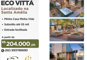 Foto 1 de Apartamento com 2 Quartos à venda, 46m² em Santa Amélia, Maceió