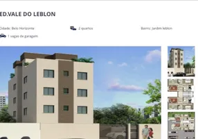 Foto 1 de Apartamento com 2 Quartos à venda, 45m² em Parque Leblon, Belo Horizonte