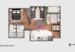 Foto 1 de Apartamento com 2 Quartos à venda, 51m² em Parque Residencial Flamboyant, São José dos Campos