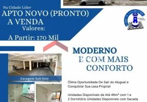 Foto 1 de Apartamento com 1 Quarto à venda, 31m² em Cidade Líder, São Paulo