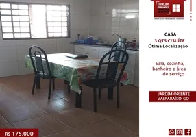 Foto 1 de Casa com 3 Quartos à venda, 90m² em Jardim Oriente, Valparaíso de Goiás