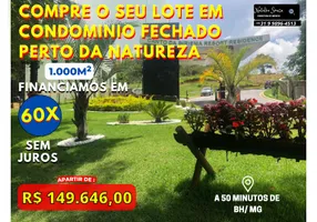 Foto 1 de Lote/Terreno à venda, 1000m² em Residencial Canto Da Siriema Vip, Jaboticatubas