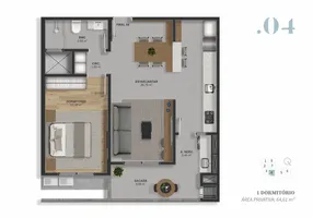 Foto 1 de Apartamento com 1 Quarto à venda, 65m² em Barreiros, São José