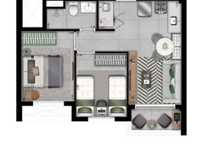 Foto 1 de Apartamento com 2 Quartos à venda, 42m² em Vila das Belezas, São Paulo