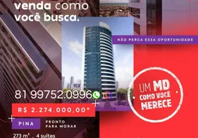 Foto 1 de Apartamento com 4 Quartos à venda, 269m² em Pina, Recife