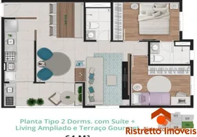 Foto 1 de Apartamento com 3 Quartos à venda, 64m² em Jardim das Flores, Osasco