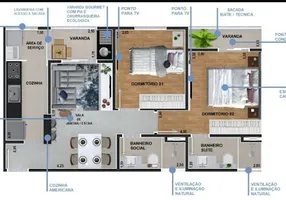 Foto 1 de Apartamento com 2 Quartos à venda, 57m² em Jardim Novo Ângulo, Hortolândia