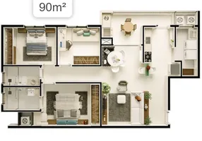 Foto 1 de Apartamento com 3 Quartos à venda, 91m² em Patrimônio, Uberlândia
