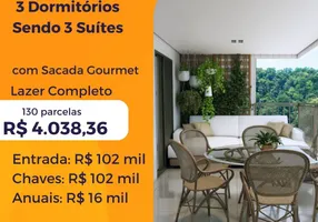 Foto 1 de Apartamento com 3 Quartos à venda, 106m² em Boqueirão, Praia Grande