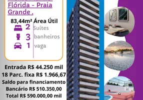 Foto 1 de Apartamento com 2 Quartos à venda, 83m² em Jardim Real, Praia Grande