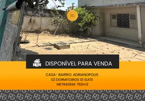 Foto 1 de Casa com 3 Quartos à venda, 760m² em Adrianópolis, Manaus