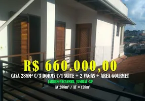Foto 1 de Sobrado com 3 Quartos à venda, 288m² em Jardim Pacaembú, Jundiaí