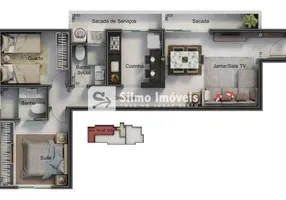 Foto 1 de Apartamento com 2 Quartos à venda, 63m² em Santa Mônica, Uberlândia