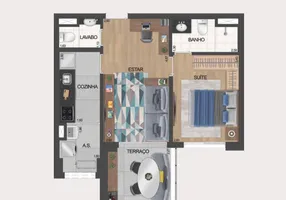 Foto 1 de Apartamento com 1 Quarto à venda, 50m² em Santo Amaro, São Paulo