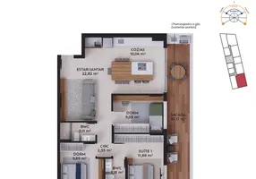 Foto 1 de Apartamento com 3 Quartos à venda, 123m² em Cidade Universitaria Pedra Branca, Palhoça