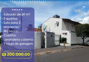 Foto 1 de Sobrado com 2 Quartos à venda, 69m² em Ribeirão da Ponte, Cuiabá
