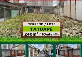 Foto 1 de Lote/Terreno à venda, 240m² em Tatuapé, São Paulo