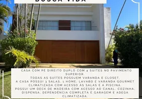 Foto 1 de Casa de Condomínio com 4 Quartos à venda, 550m² em Busca Vida Abrantes, Camaçari