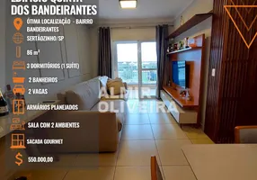 Foto 1 de Apartamento com 3 Quartos à venda, 86m² em Jardim Recreio dos Bandeirantes, Sertãozinho