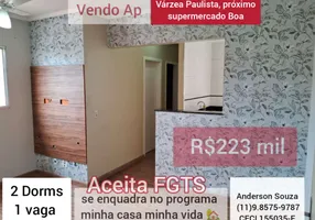 Foto 1 de Apartamento com 2 Quartos à venda, 46m² em Vila Tupi, Várzea Paulista