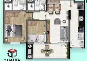 Foto 1 de Apartamento com 2 Quartos à venda, 57m² em Vila Bocaina, Mauá