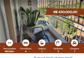 Foto 1 de Apartamento com 4 Quartos à venda, 180m² em Centro, Limeira